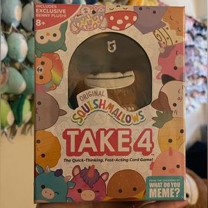 Take 4 Squishmallow card game and clip on
